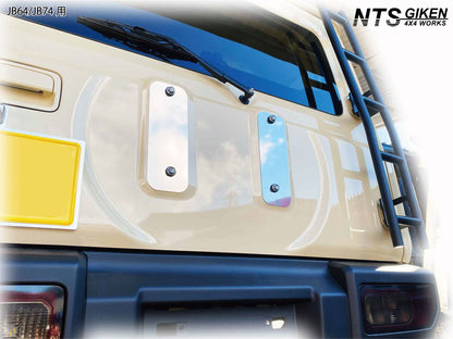 JB64/JB74用ステンレス製背面パネル/スペアタイヤプレート(スペアタイヤパネル/背面プレート）