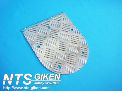 ジムニー用アルミ縞板製背面パネル（スペアタイヤプレート）＋取り付けボルト（5式）適用車種:SJ30JA71JA11等