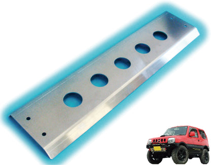 ジムニーJB23用アルミ製4mm厚!!スキッドガード(丸穴タイプ)
