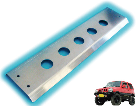 ジムニーJB23用アルミ製4mm厚!!スキッドガード(丸穴タイプ)