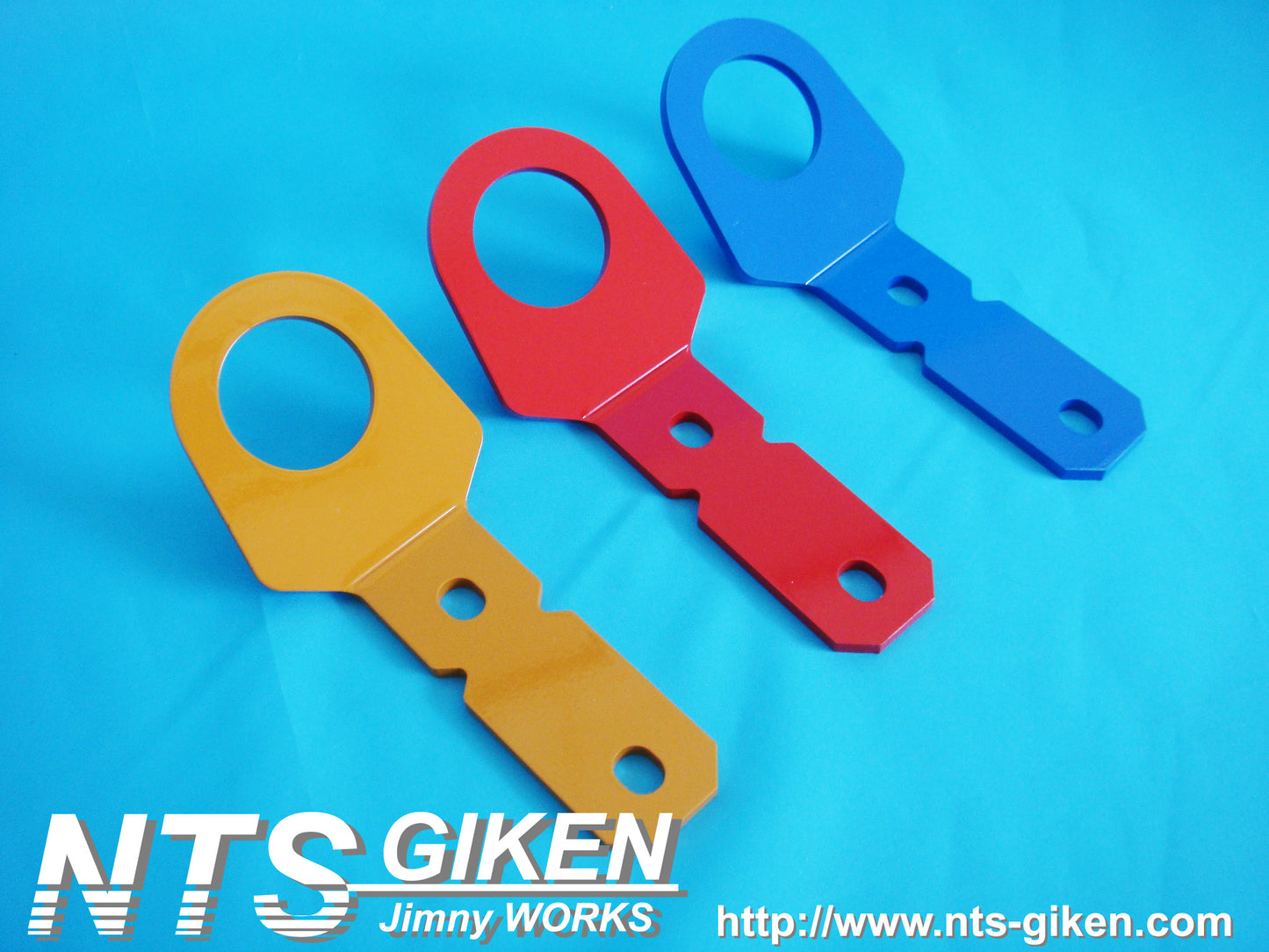 ジムニーJB23用リア牽引フック(青色)