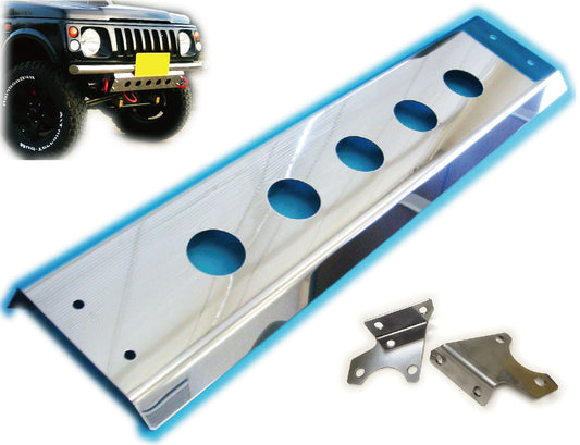 ジムニー用ステンレス製スキッドフロントバンパー(丸穴タイプ)適用車種:SJ30,SJ40,JA71,JA,51, JA11,JB31,JA12,JA22