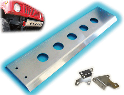 ジムニー用アルミ製(4mm厚)スキッドフロントバンパー(丸穴タイプ)適用車種:SJ30,SJ40,JA71,JA,51, JA11,JB31,JA12,JA22