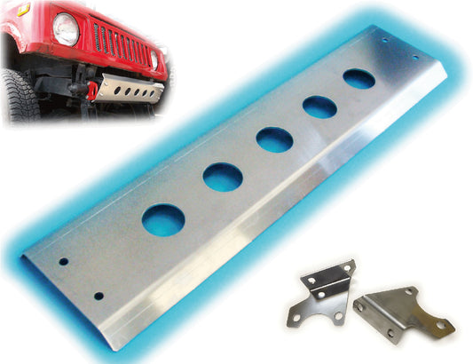 ジムニー用アルミ製(4mm厚)スキッドフロントバンパー(丸穴タイプ)適用車種:SJ30,SJ40,JA71,JA,51, JA11,JB31,JA12,JA22