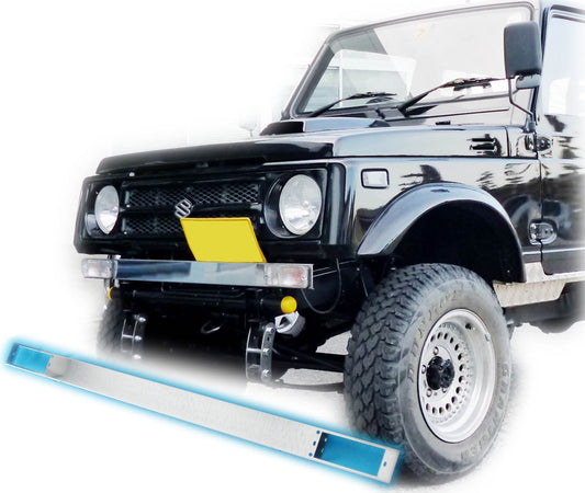 ジムニー用ステンレス製フロントエプロン(穴無しタイプ)適用車種:SJ30,SJ40,JA71,JA51,JA11,JB31