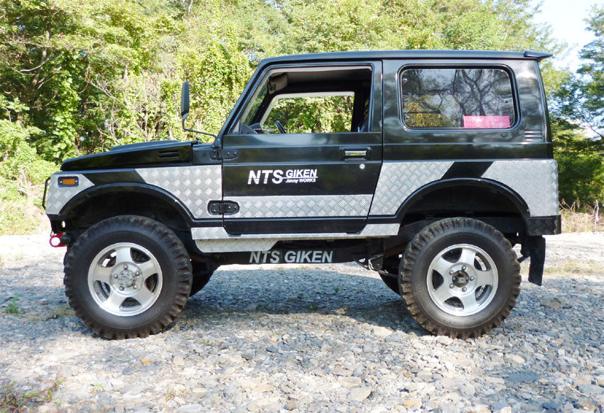 ジムニー用アルミ縞板製ドアーガード【ハーフタイプ】SJ30 JA71 JA11 JB31 JA12 JA22 ドアガード