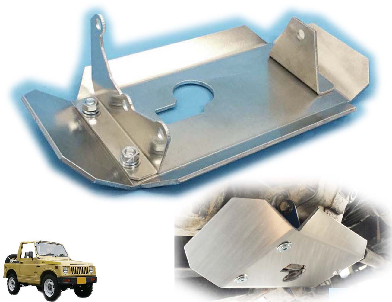 ジムニーSJ30トランスファー用スキッドガード適用車種:SJ30等