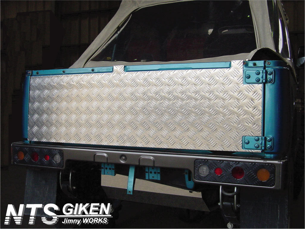 ジムニー【幌車用】アルミ縞板製リアゲートアウターパネル【特大サイズ】 適用車種:JA71JA11JA12等の幌車用