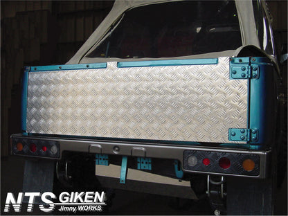 ジムニー【幌車用】アルミ縞板製リアゲートアウターパネル【特大サイズ】 適用車種:JA71JA11JA12等の幌車用